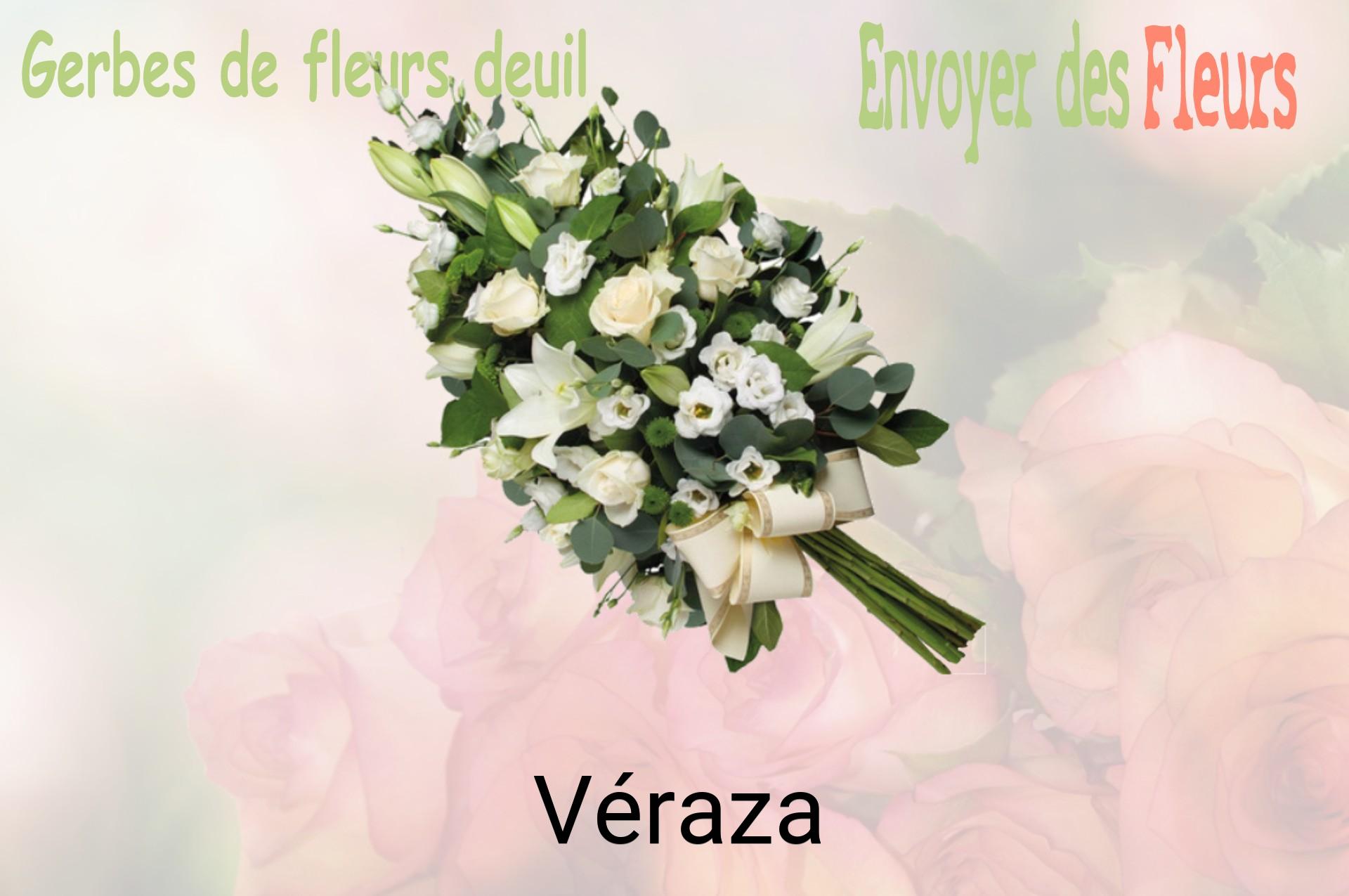 Gerbe de fleurs de deuil livrée à Véraza